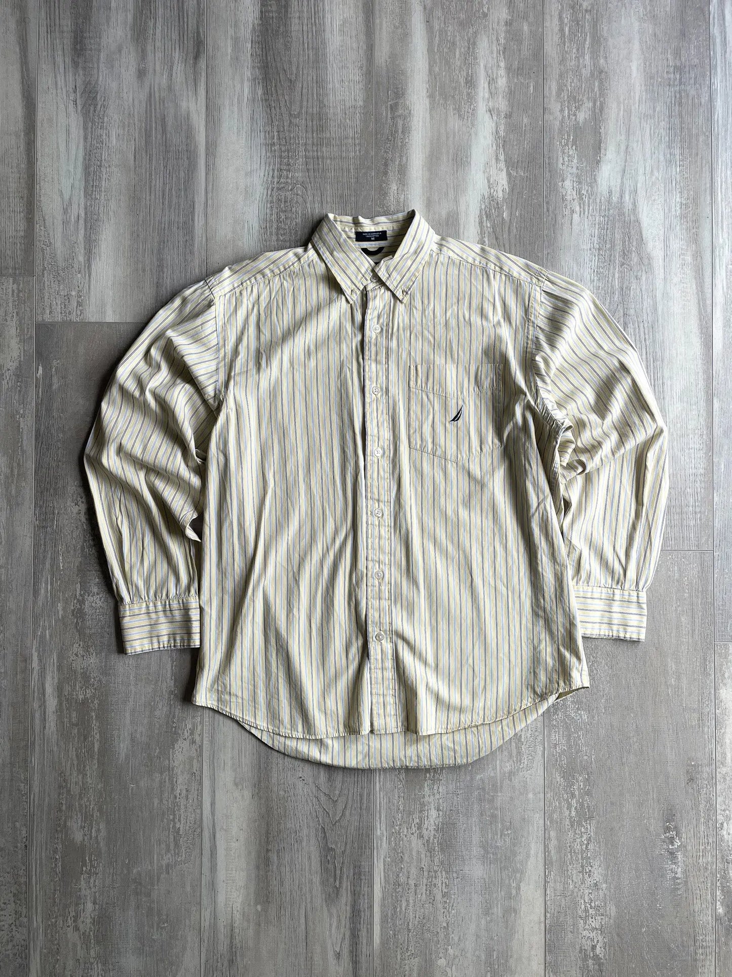 Vintage Nautica Yellow Striped Button Down - M sullivansvintage