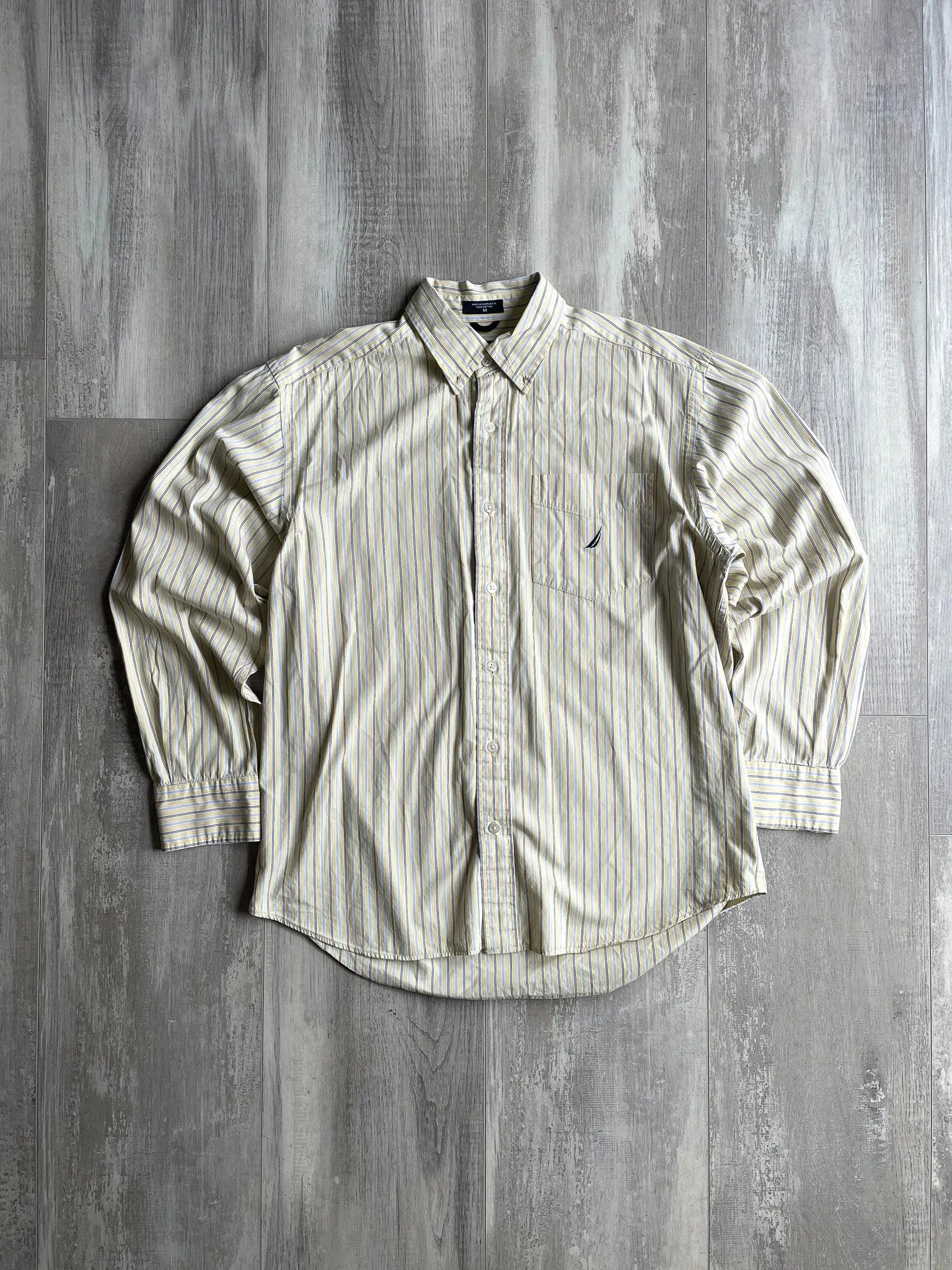 Vintage Nautica Yellow Striped Button Down - M sullivansvintage