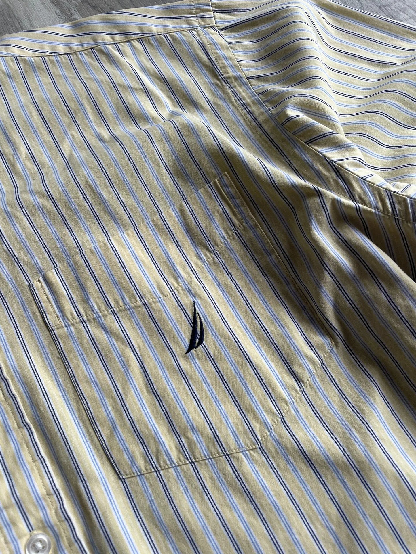 Vintage Nautica Yellow Striped Button Down - M sullivansvintage