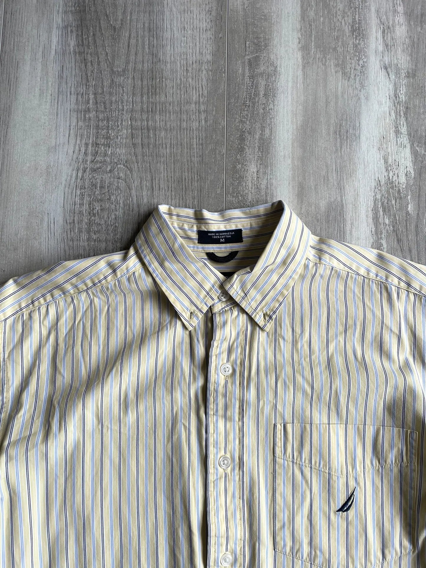 Vintage Nautica Yellow Striped Button Down - M sullivansvintage
