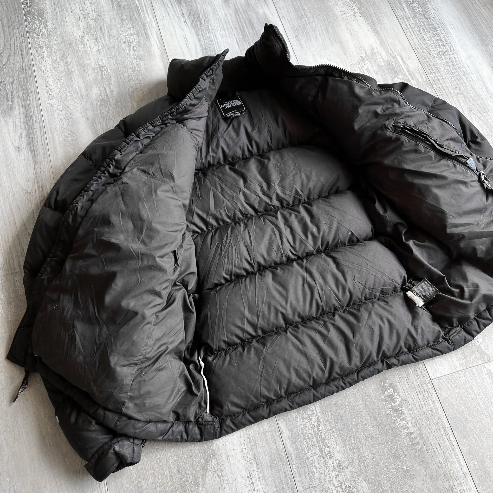 Vintage The North Face Nuptse 700 Black Womens Puffer Jacket - S ...